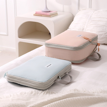 Διπλωτή τσάντα αποθήκευσης ταξιδιού, κυβόσχημη από νάιλον, με μεγάλη χωρητικότητα, διαπνέουσα και ανθεκτική στη φθορά, ιδανική για αναψυχές μετακινήσεις και αποθήκευση στο υπνοδωμάτιο.