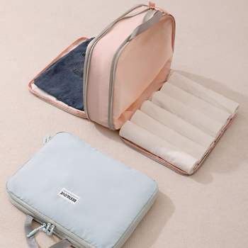 Διπλωτή τσάντα αποθήκευσης ταξιδιού, κυβόσχημη από νάιλον, με μεγάλη χωρητικότητα, διαπνέουσα και ανθεκτική στη φθορά, ιδανική για αναψυχές μετακινήσεις και αποθήκευση στο υπνοδωμάτιο.