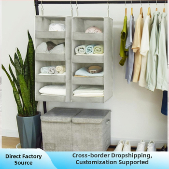 Чанта за гардероб за съхранение — многофункционална, окачваща се в гардероб, нетъкан текстил, прост и модерен стил, подходяща за спалня