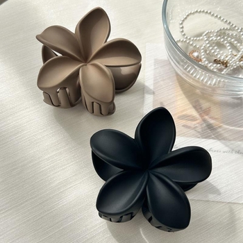 Κλιπ μαλλιών με άνθος Πλουμέρια - χειροποίητο, με γάντζο κράτημα, πλαστικό/ρητίνη, γυναικείο αξεσουάρ κεφαλής