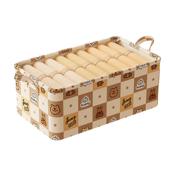 Κουτί αποθήκευσης με μεταλλικό σκελετό σε μορφή αρκούδας, μη υφαντό ύφασμα, διπλούμενο, 26 L χωρητικότητα