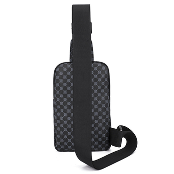 Мъжка чанта за гърди от PU кожа – градска простота, износоустойчивост, Nylon подплата, пролет 2024