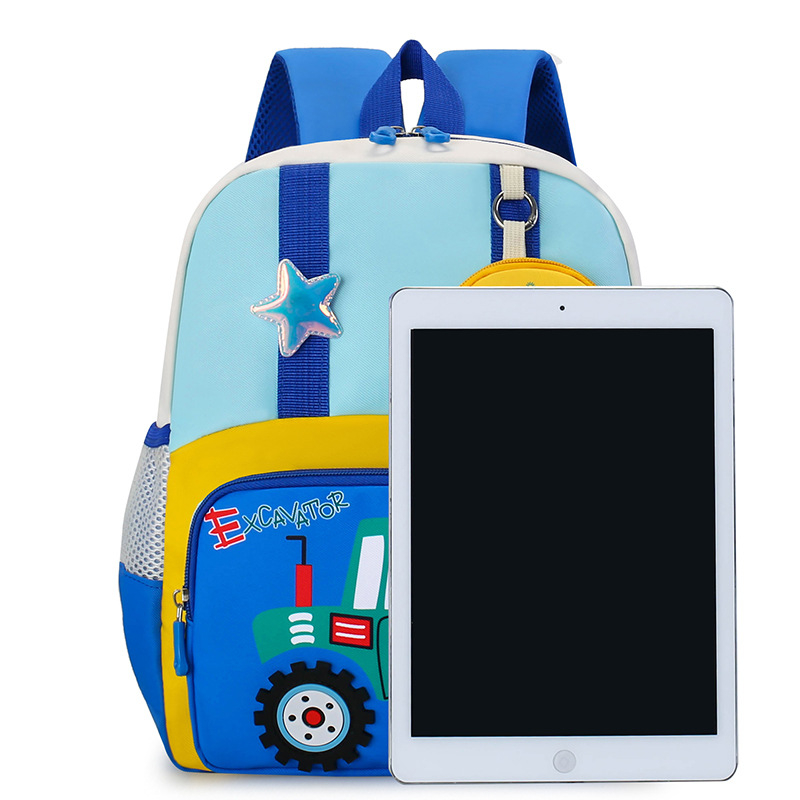 Mugursoma ar ekskavatora motīvu, universāla, elpojoša, Oxford audums, vasara 2025