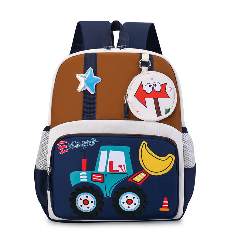 Mugursoma ar ekskavatora motīvu, universāla, elpojoša, Oxford audums, vasara 2025