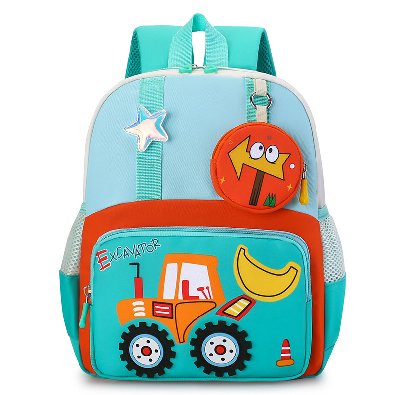 Mugursoma ar ekskavatora motīvu, universāla, elpojoša, Oxford audums, vasara 2025