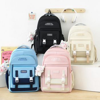 Σετ πέντε σχολικών τσαντών, κορεατικό στυλ, unisex, ευρύχωρο σακίδιο για φορητό υπολογιστή, Oxford ύφασμα