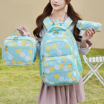 Τσάντα πλάτης για κορίτσια από νάιλον με μοτίβο λουλουδιών – υπερβολικά ελαφριά, αναπνέουσα, ανθεκτική στη φθορά, ιμάντες με αερόσφυρα (Zhirna)