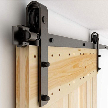 Csúszó barn door hardver készlet, modell JH-011, szénacélból, porbevonatú felülettel, testreszabható feldolgozás