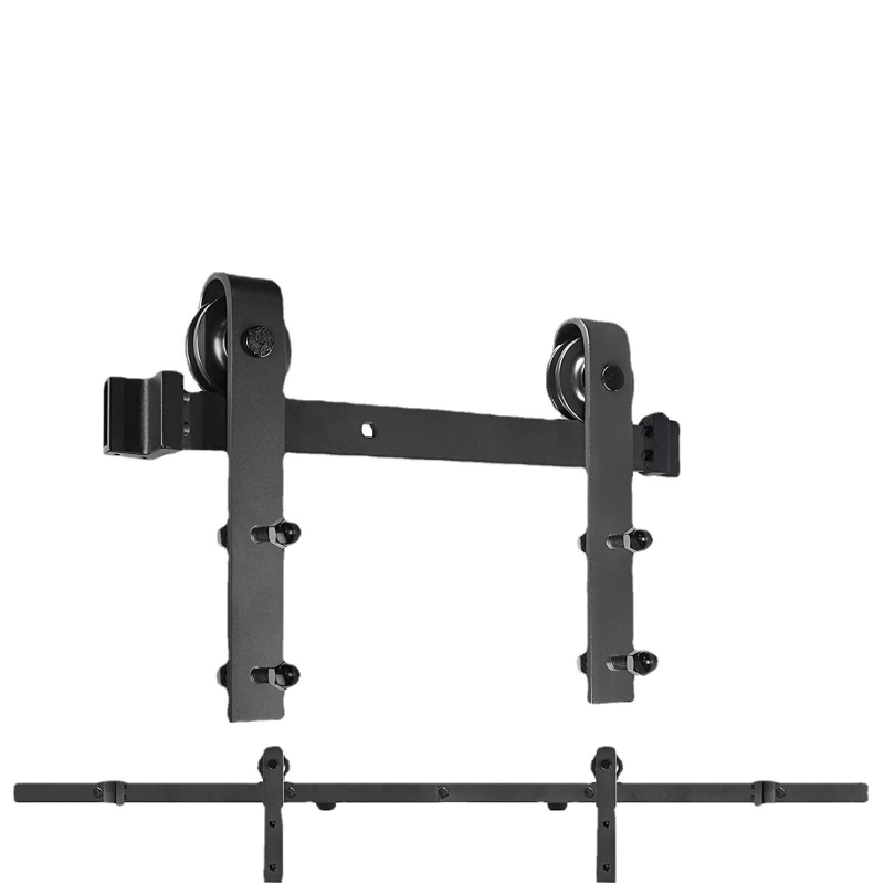 Hardverski set za klizna barn vrata, model JH-011, karbonsko čelik, praškasti premaz, prilagodljiva obrada