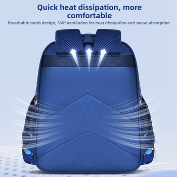 Училищна раница за деца (Унисекс; платно; дишаща; принт с аниме карикатури)