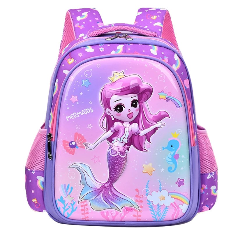 Училищна раница за деца (Унисекс; платно; дишаща; принт с аниме карикатури)