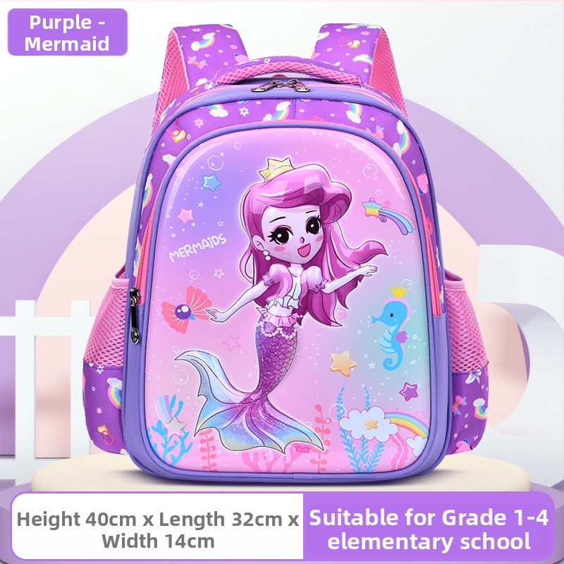 Училищна раница за деца (Унисекс; платно; дишаща; принт с аниме карикатури)