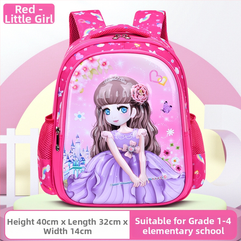 Училищна раница за деца (Унисекс; платно; дишаща; принт с аниме карикатури)