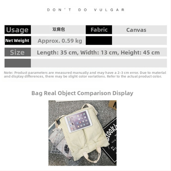 Batoh z plátna, 36–55 L, unisex, priedušný, mestský street štýl