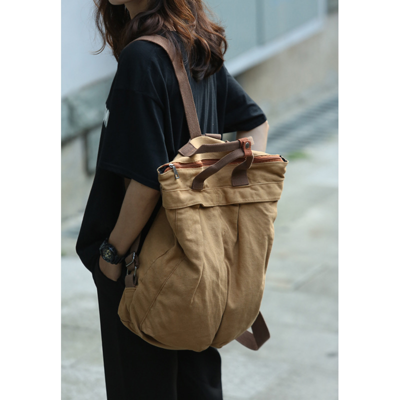 Раница от платно, 36–55 л, унисекс, дишаща, уличен стил