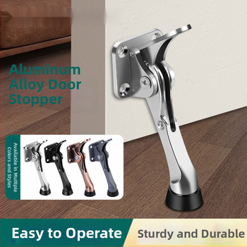 Lábtapos ajtóstop, fúrás nélkül — olasz minimalista stílus üzletajtókhoz