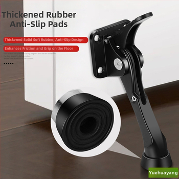 Lábtapos ajtóstop, fúrás nélkül — olasz minimalista stílus üzletajtókhoz