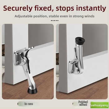 Lábtapos ajtóstop, fúrás nélkül — olasz minimalista stílus üzletajtókhoz