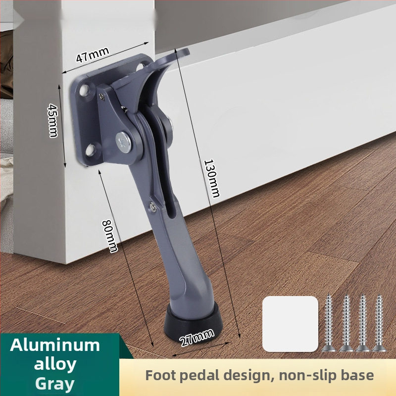 Lábtapos ajtóstop, fúrás nélkül — olasz minimalista stílus üzletajtókhoz