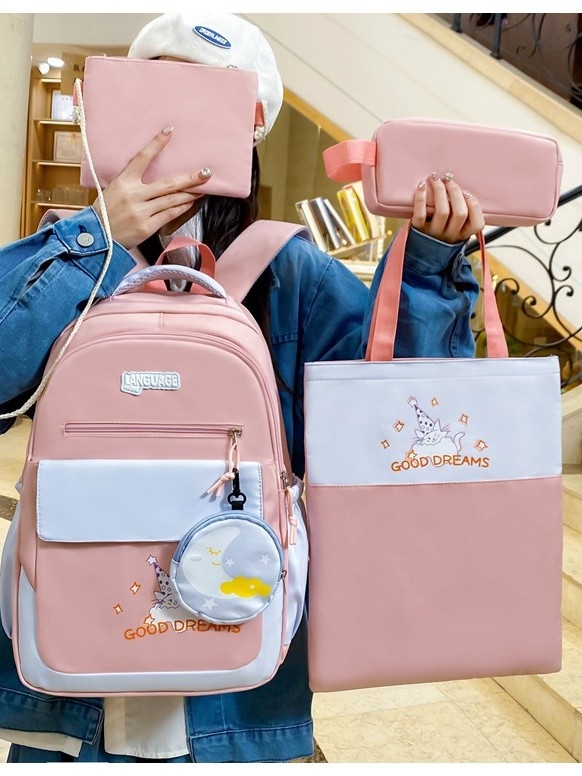 Unisex nailoninė kuprinė vidurinei mokyklai – kvėpuojanti, ultra lengva, didelė talpa, pečių dirželiai su oro pagalve