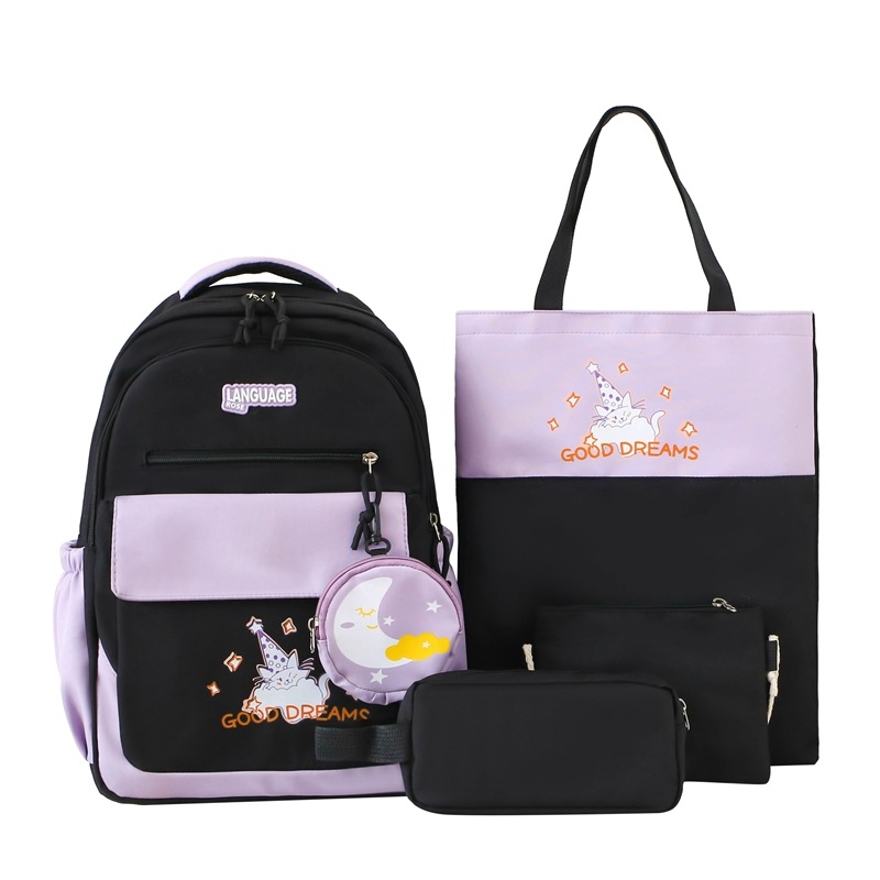 Unisex nailoninė kuprinė vidurinei mokyklai – kvėpuojanti, ultra lengva, didelė talpa, pečių dirželiai su oro pagalve