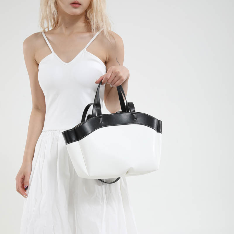 PU moterų Tote rankinė, horizontalaus kvadrato formos, laminuotas vidinis kišenė su užtrauktuku, poliesterio pamušalas