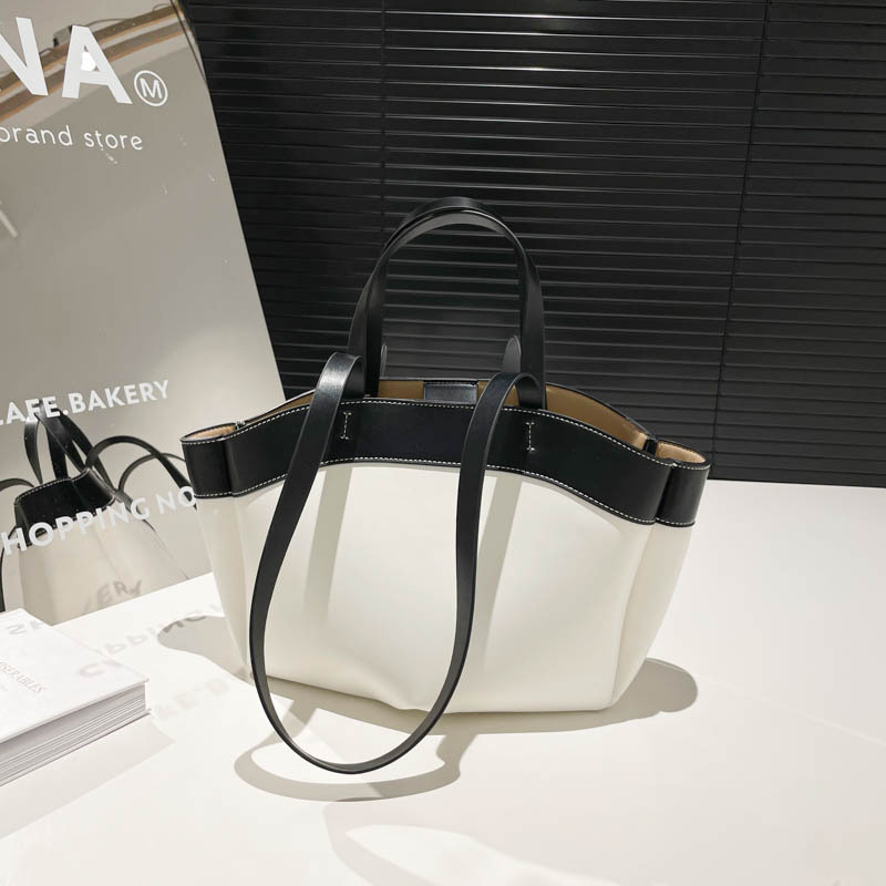 PU moterų Tote rankinė, horizontalaus kvadrato formos, laminuotas vidinis kišenė su užtrauktuku, poliesterio pamušalas