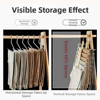 Sulankstomas kelnių laikiklis, kelių lygių iš aliuminio lydinio, žąsies formos dizainas, namų drabužių spintai