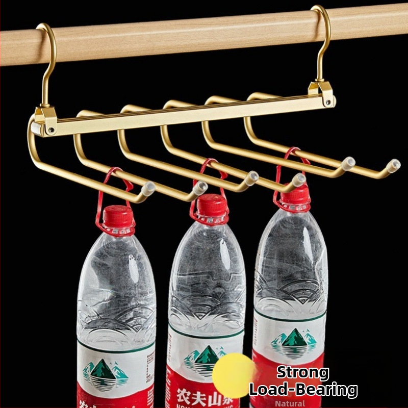 Сгъваема многоетажна закачалка за панталони, алуминиева сплав, гъскаобразна форма, за домашен гардероб