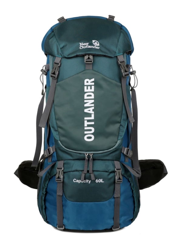 New Outlander Pārgājienu mugursoma — poliesters, elpojošs, ūdensnecaurlaidīgs, nodilumizturīgs, muguras panelis ar fizioloģisko izliekumu, kalnu pārgājieniem