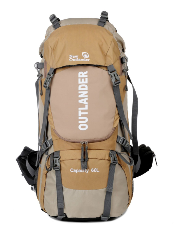 New Outlander Pārgājienu mugursoma — poliesters, elpojošs, ūdensnecaurlaidīgs, nodilumizturīgs, muguras panelis ar fizioloģisko izliekumu, kalnu pārgājieniem