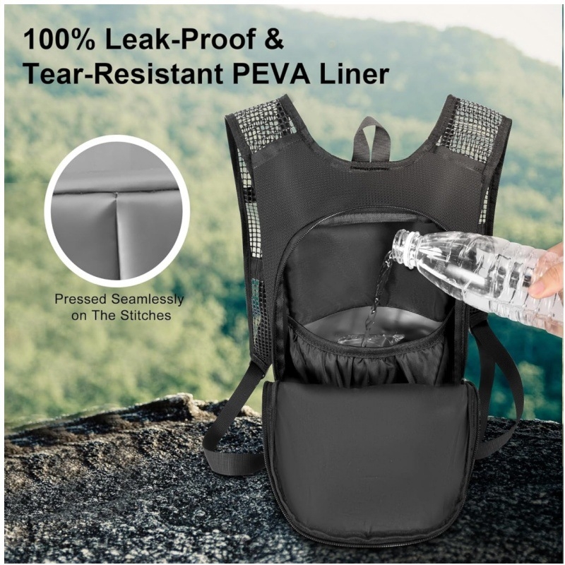 Rucsac de hidratare pentru activități în aer liber — Unisex, Poliester, Capacitate sub 20 L, Ușor, Spate ergonomic cu panou fiziologic