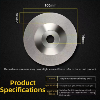 Junhao Диамантен чашовиден диск за ъглошлайф – електроплакиран, модел Diamond, за керамична обработка