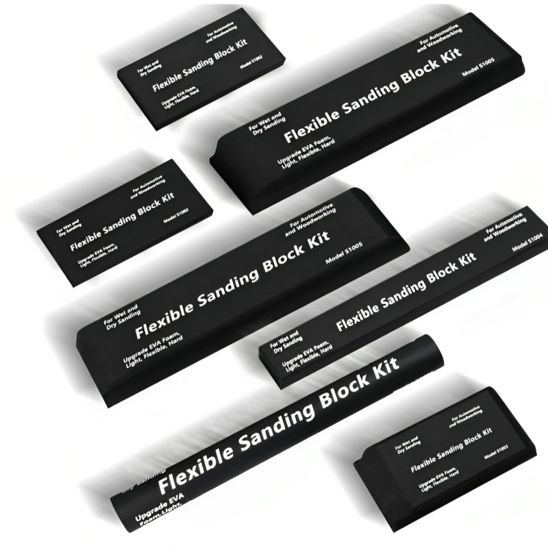 EVA шлайф-блокове комплект - гъвкави, мокро/сухо шлайфане, за дървообработка и автомобилна каросерия, 7 или 12 броя