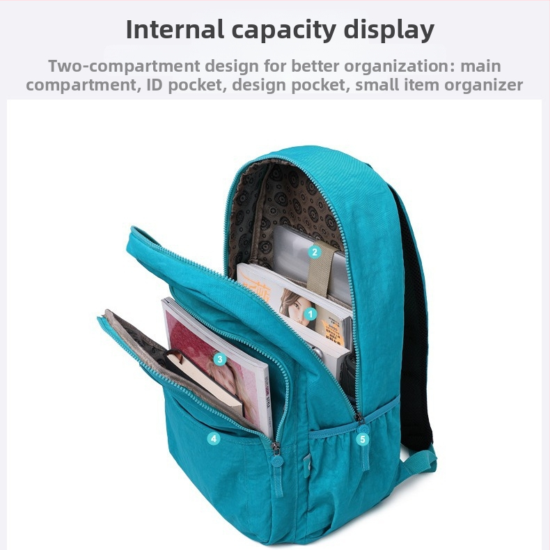 Cestovný batoh z nylonu, 20–35 L, priedušný, vodotesný, odolný voči opotrebeniu, mestský minimalistický dizajn, kompatibilný s 14-palcovým notebookom