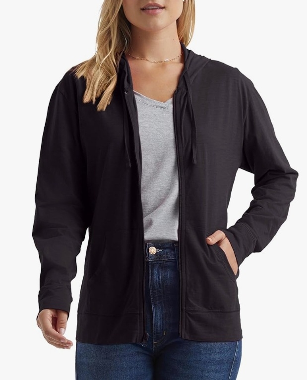 Кардиган-пуловер с качулка и цип, тънък памучен микс (50–70% памук, 30–50% органичен памук), 3D текстура, дълги ръкави, свободна кройка