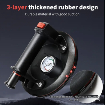 Вакуумна чашка за засмукване за стъкло, керамични плочки, мрамор и каменни плочи; тежък индустриален клас; ръчна въздушна помпа за повдигане; силно всмукване