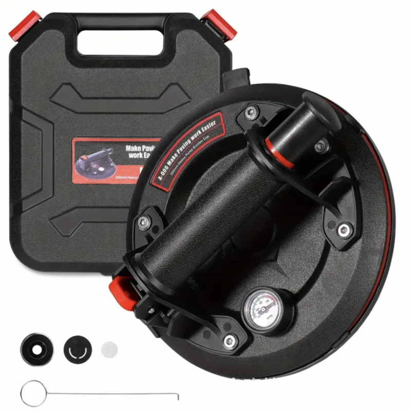 Вакуумна чашка за засмукване за стъкло, керамични плочки, мрамор и каменни плочи; тежък индустриален клас; ръчна въздушна помпа за повдигане; силно всмукване