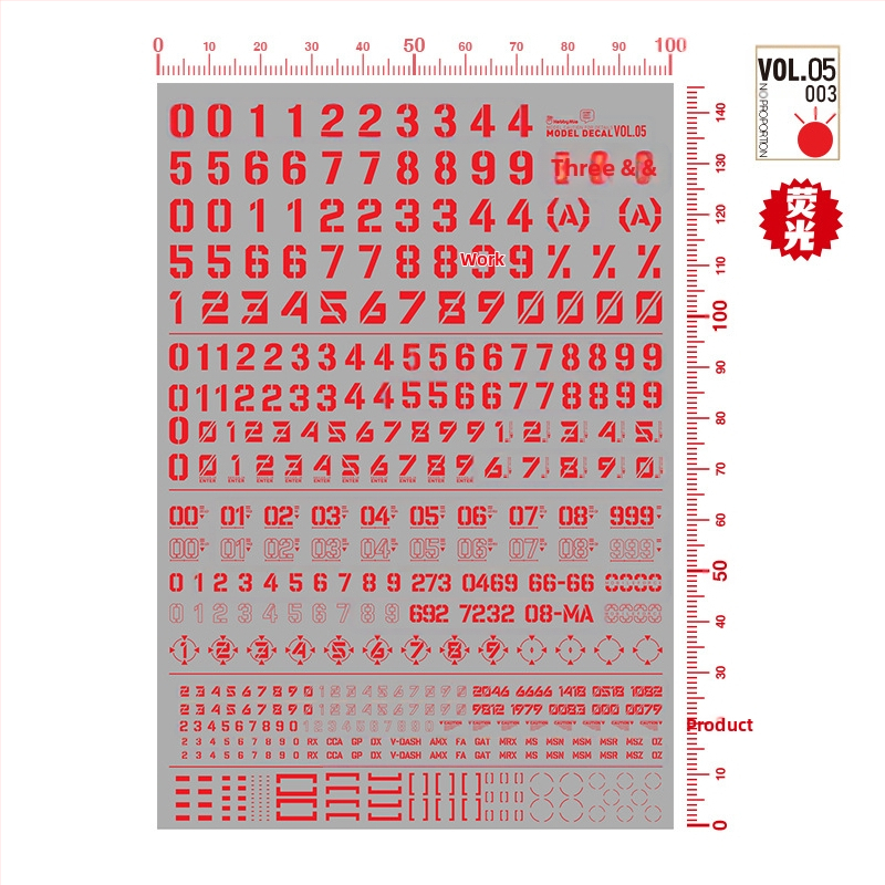 Meowsmith Воден трансфер стикер VOL5 – Дигитален символен модел, Флуоресцентен