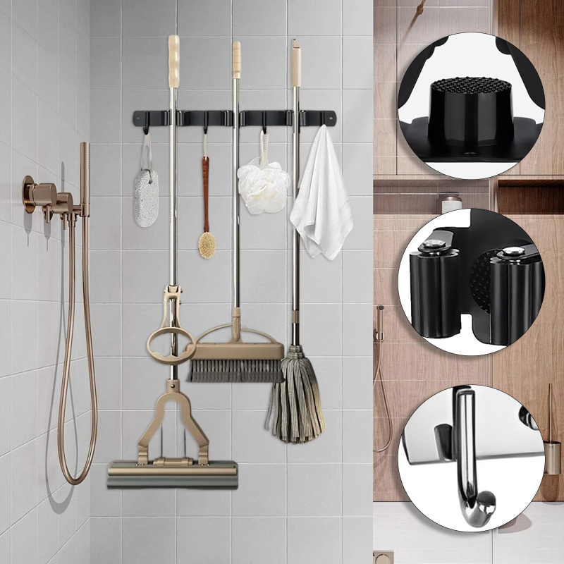 Laikiklis mopui - sieninis montavimas be gręžimo, metalinė konstrukcija, modernus minimalistinis stilius, apkrova (5–10 kg)