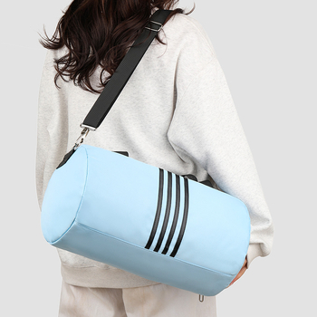 Νάιλον τσάντα crossbody με ρίγες, χωρητικότητα 36–55L, αστικός μινιμαλιστικός στυλ, αδιάβροχη, εξαιρετικά ελαφριά, ανθεκτική, διαχωρισμός ξηρού/υγρού