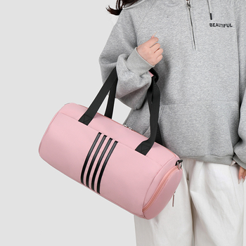 Νάιλον τσάντα crossbody με ρίγες, χωρητικότητα 36–55L, αστικός μινιμαλιστικός στυλ, αδιάβροχη, εξαιρετικά ελαφριά, ανθεκτική, διαχωρισμός ξηρού/υγρού