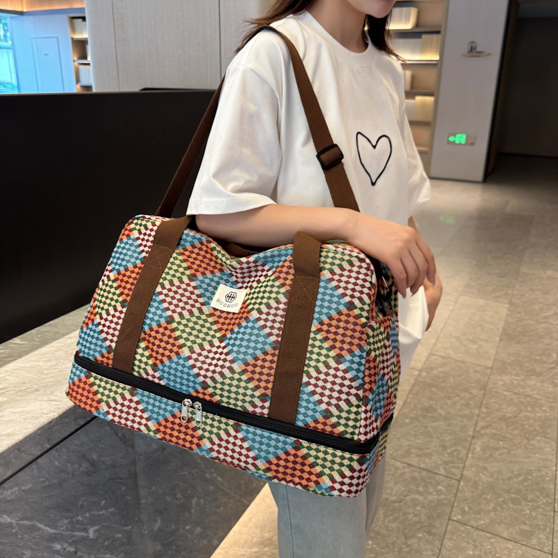 Unisex kelioninė rankinė, 20-35L talpa, Oxford audinys, išplečiama su drėgna ir sausa atskyrimu