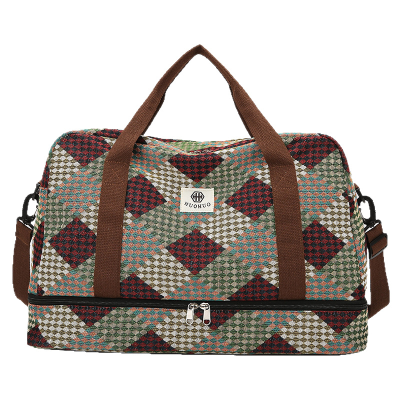 Unisex kelioninė rankinė, 20-35L talpa, Oxford audinys, išplečiama su drėgna ir sausa atskyrimu