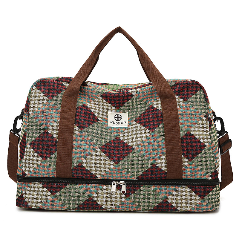 Unisex kelioninė rankinė, 20-35L talpa, Oxford audinys, išplečiama su drėgna ir sausa atskyrimu