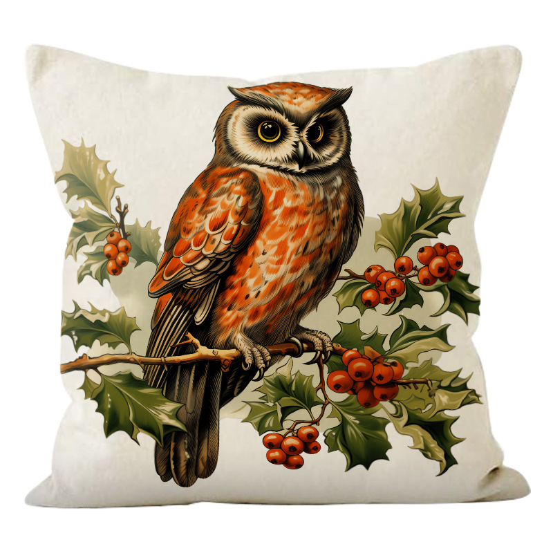 Poliesterio pagalvių užvalkalas su sniego žmogaus atspaudu, Kalėdinė tema, spauda, pritaikoma