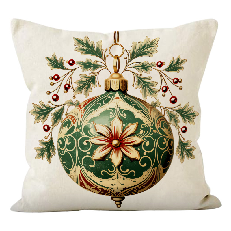 Poliesterio pagalvių užvalkalas su sniego žmogaus atspaudu, Kalėdinė tema, spauda, pritaikoma