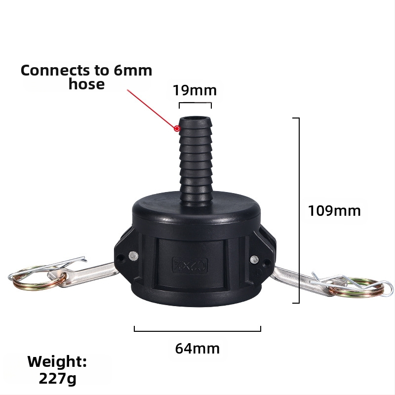 C-typ rýchly konektor s reduktorom pre výtok oleja z sudu