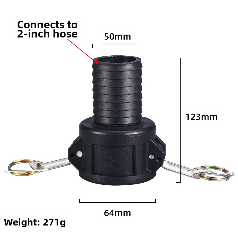 C-typ rýchly konektor s reduktorom pre výtok oleja z sudu