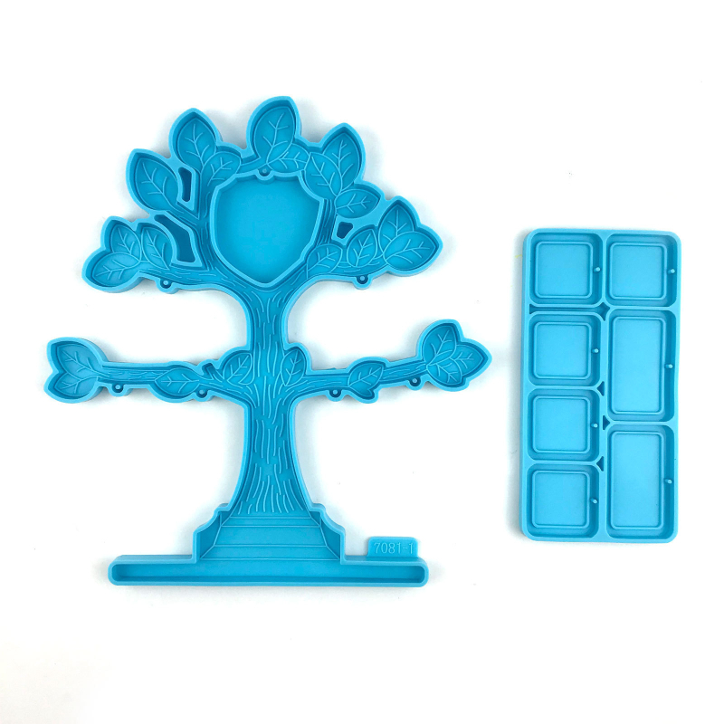 Szilikonból készült fa alakú fotókeret medál formázó – DIY, szabálytalan alakú sütőforma (Kód 7080)